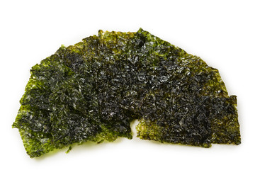 Nori seaweed isolated on white.
