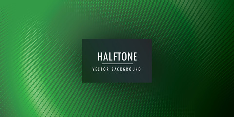 Abstract halftone green background vector