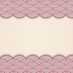Chinese Red And Pink Clouds Pattern Background 