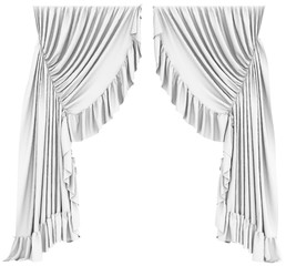White Curtain Isolated