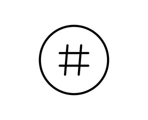 Hashtag line icon