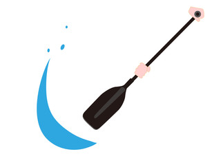 カヌーのカナディアンのアイコン