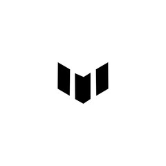 M letter logo template design
