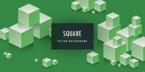 Composition with a bunch of tridimensional white cubes