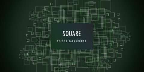 Abstract square green background design