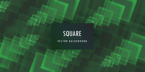 Abstract square green background design