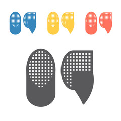 Fencing Mask. Vector signs for web graphics.