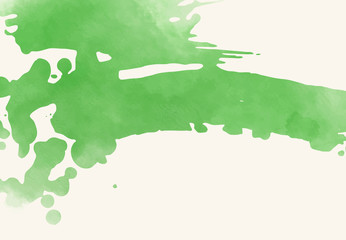 Abstract watercolor brush element on white background.