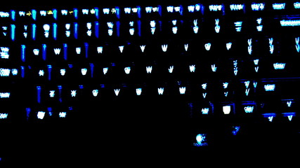 Abstract blue and white keyboard