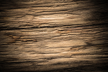 Surface of old textured wooden board for background. Toned
