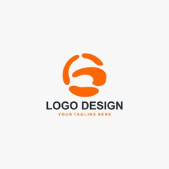 Letter G logo design. Monogram G type abstract symbol. Initial G vector icon.