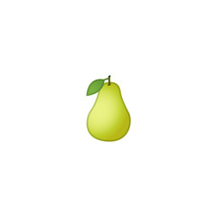 Pear Vector Icon. Isolated Pear Fresh Fruit  Emoji, Emoticon Illustration