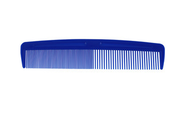 Blue comb isolated on a white background. Clipping path.