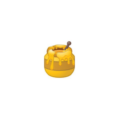 Clay Honey Vector Icon. Isolated Clay Honey Pot Emoji, Emoticon Illustration