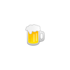 Beer Mug Vector Icon. Glass of Cold Beer Isolated Emoji, Emoticon Illustration