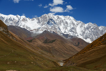 Awsome mountaines near the village of Ushguli in Svaneti. Georgia