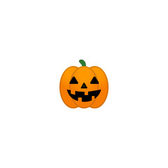 Jack O' Lantern Vector Icon. Halloween Pumpkin Vector Symbol. Happy Halloween. Pumpkin Isolated Emoji Illustration