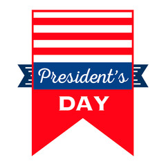 Fototapeta na wymiar President's day typography with red and blue colour. US national celebration in 2020