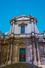 Rome, Italy - Dec 26, 2019: Church of Saint Nicholas of Tolentino Rome Italy