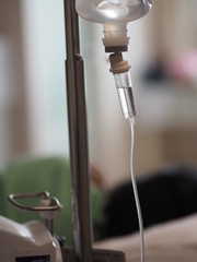 Patient's saline feeding equipment, Set IV solution drip in the ward hospital, salt water