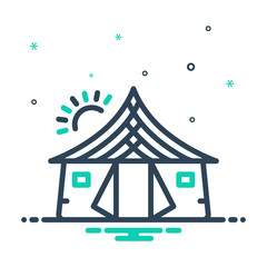 mix icon for tent 