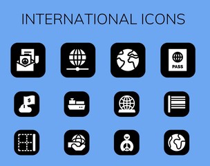 Modern Simple Set of international Vector filled Icons