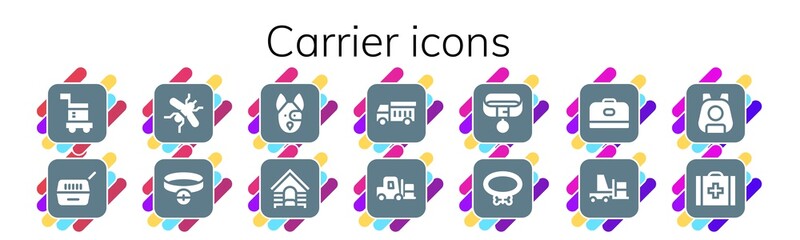 carrier icon set