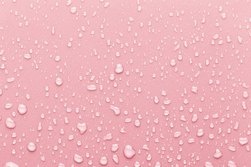 Drops of water on a color background.