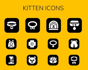 Modern Simple Set of kitten Vector filled Icons