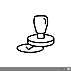 Stamp vector icon sign symbol.vector illustration