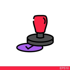 Stamp vector icon sign symbol.vector illustration