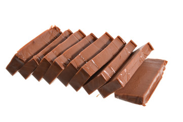 chocolate cheese isolated on white background