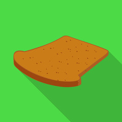 Vector design of bread and toast logo. Graphic of bread and brown stock symbol for web.
