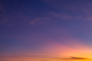 Naklejka na ściany i meble sunset sky in the evening on twilight 
