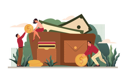 Isolated vector illustration of money protection concept © inspiring.team