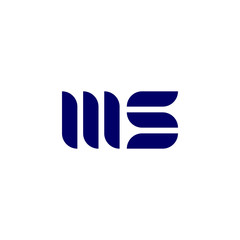 Letter MS logo design vector simple