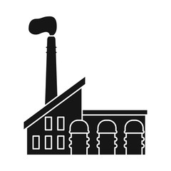 Vector design of factory and manufacture icon. Collection of factory and pipe stock symbol for web.