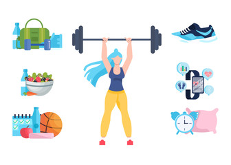 Sport activity. Woman doing gymnastics and workout