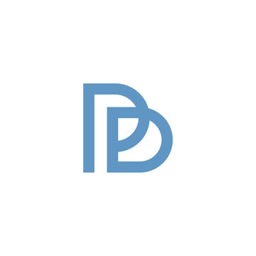 Letter PD initial logo design vector simple