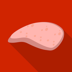 Isolated object of wurst and sausage symbol. Graphic of wurst and meal vector icon for stock.