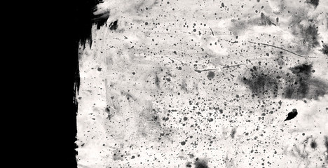 Vibrant hand drawn monotype concept in shabby grunge style.