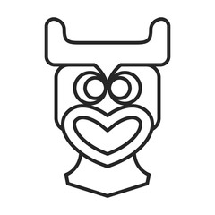 Totem vector icon.Line vector icon isolated on white background totem.