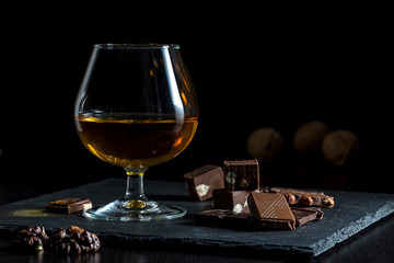 Image with chocolate and cognac.