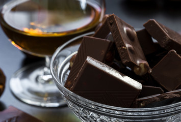 Image with chocolate and cognac.