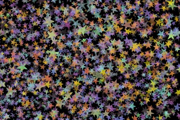 Multi colored stars on black background.For the excellent artwork.