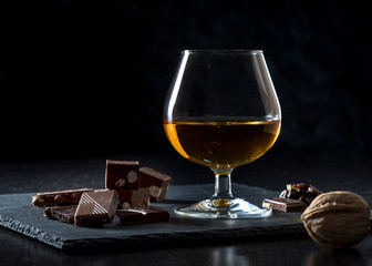 Image with chocolate and cognac.