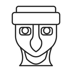 Totem vector icon.Line vector icon isolated on white background totem.