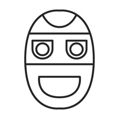 Totem vector icon.Line vector icon isolated on white background totem.