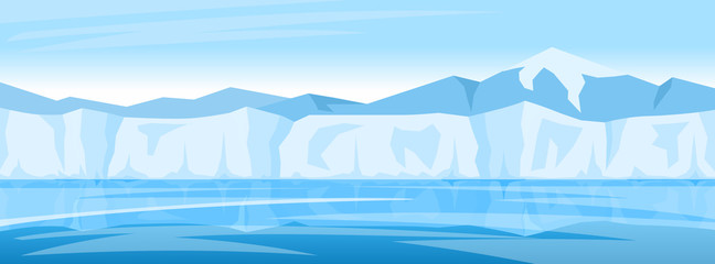 Fototapeta na wymiar winter arctic ice landscape