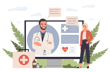 Patient consulting doctor online